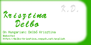 krisztina delbo business card